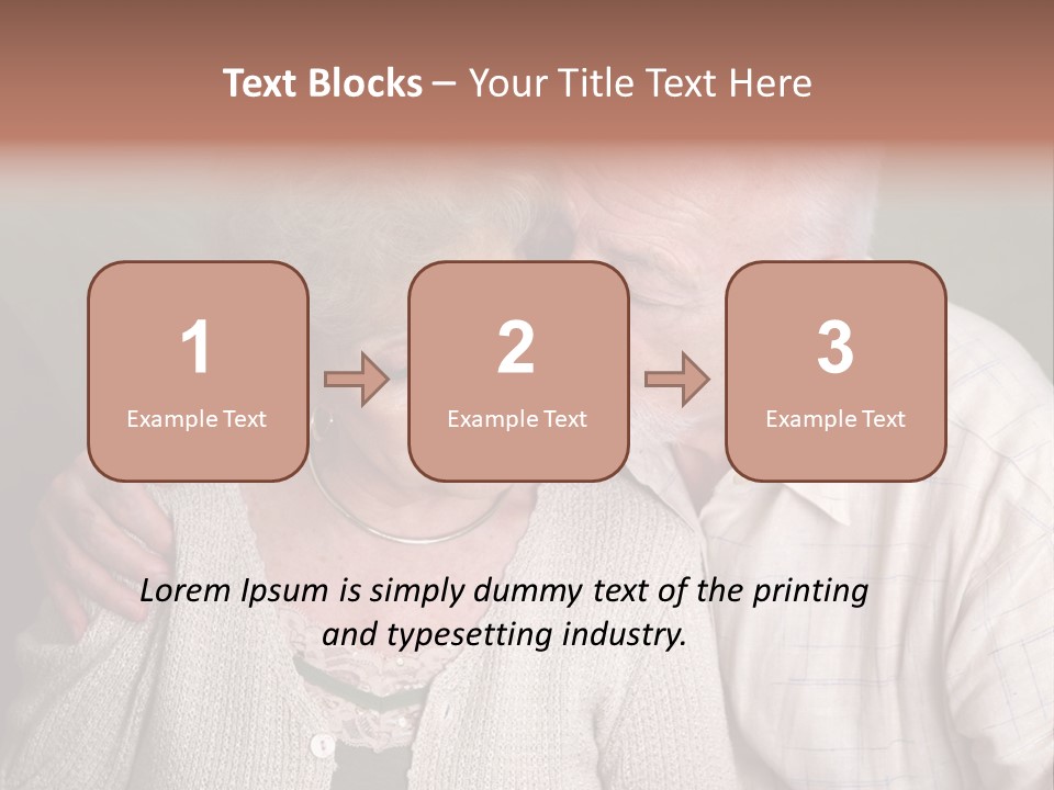 A Senior Man And Wife Deeply In Love. She Is Upset And He Is Comforting Her. PowerPoint Template