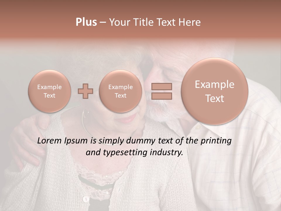 A Senior Man And Wife Deeply In Love. She Is Upset And He Is Comforting Her. PowerPoint Template