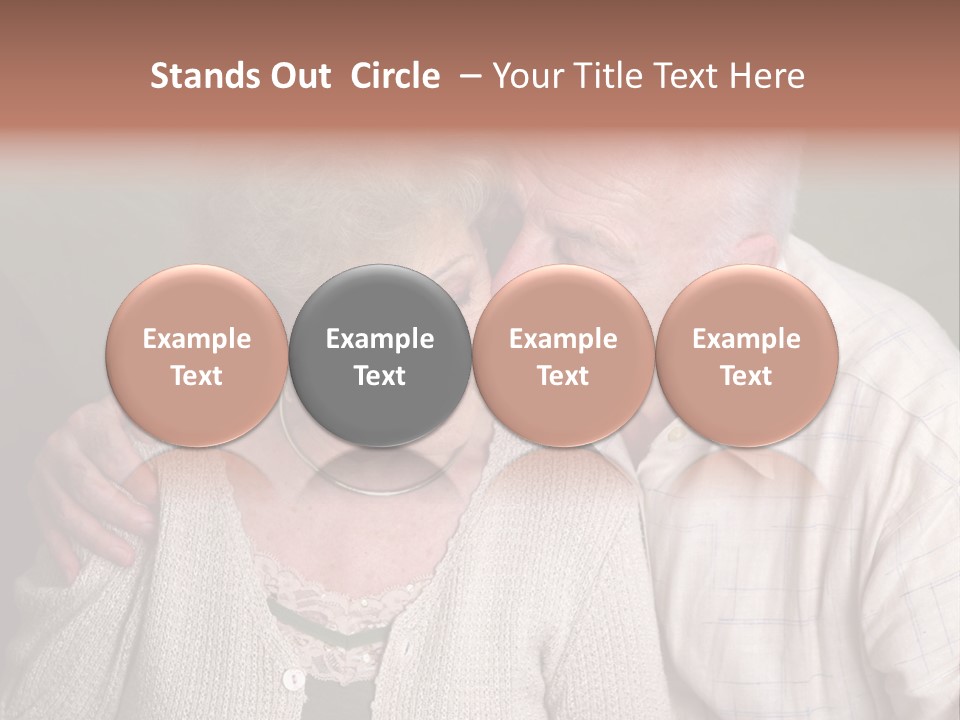 A Senior Man And Wife Deeply In Love. She Is Upset And He Is Comforting Her. PowerPoint Template