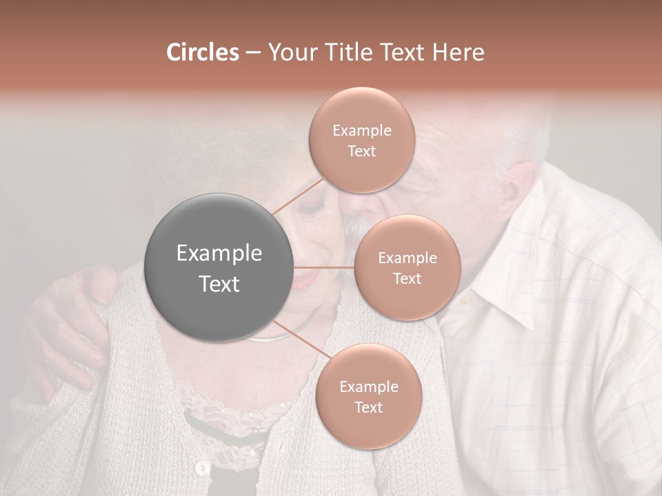 A Senior Man And Wife Deeply In Love. She Is Upset And He Is Comforting Her. PowerPoint Template