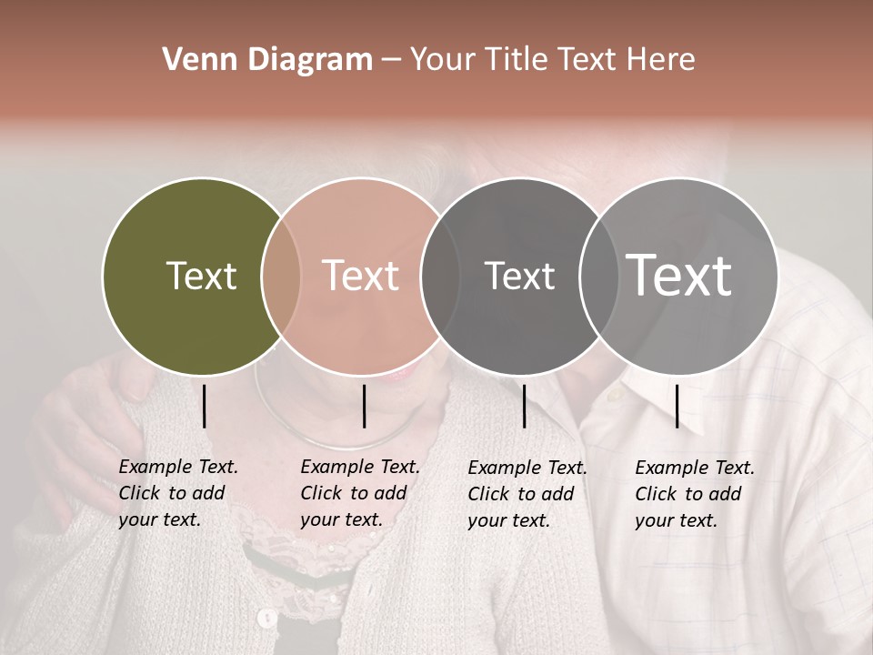 A Senior Man And Wife Deeply In Love. She Is Upset And He Is Comforting Her. PowerPoint Template