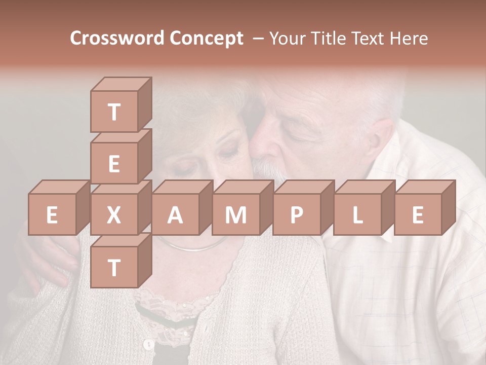 A Senior Man And Wife Deeply In Love. She Is Upset And He Is Comforting Her. PowerPoint Template