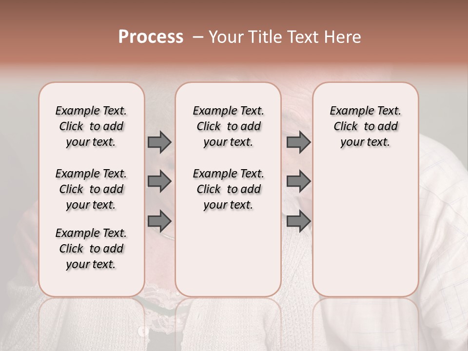 A Senior Man And Wife Deeply In Love. She Is Upset And He Is Comforting Her. PowerPoint Template