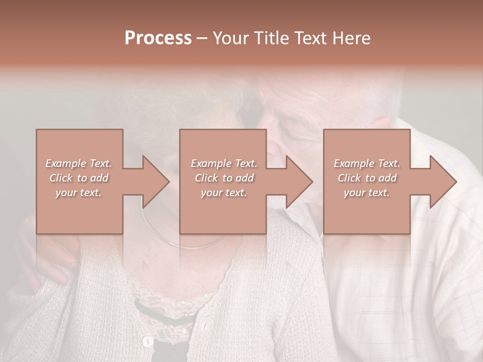 A Senior Man And Wife Deeply In Love. She Is Upset And He Is Comforting Her. PowerPoint Template