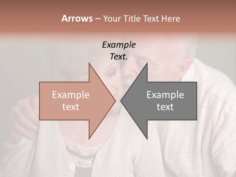 A Senior Man And Wife Deeply In Love. She Is Upset And He Is Comforting Her. PowerPoint Template