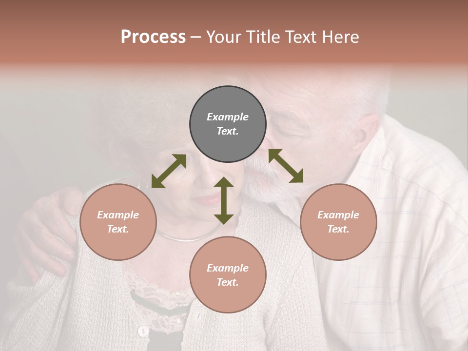 A Senior Man And Wife Deeply In Love. She Is Upset And He Is Comforting Her. PowerPoint Template