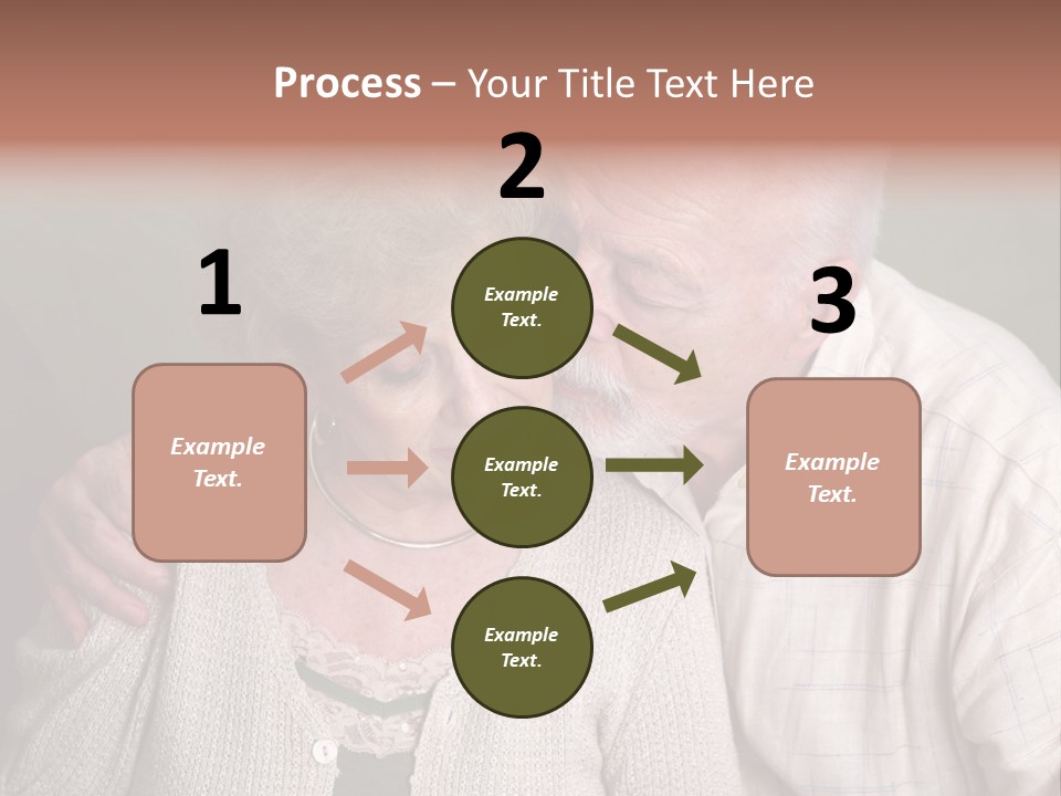 A Senior Man And Wife Deeply In Love. She Is Upset And He Is Comforting Her. PowerPoint Template