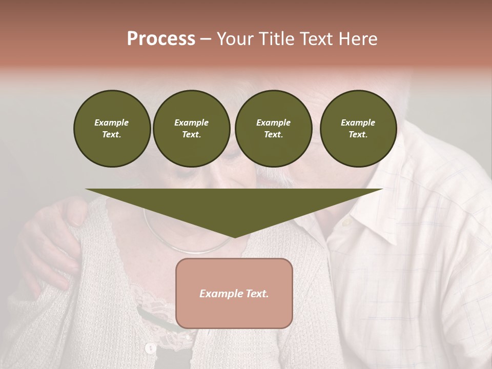 A Senior Man And Wife Deeply In Love. She Is Upset And He Is Comforting Her. PowerPoint Template