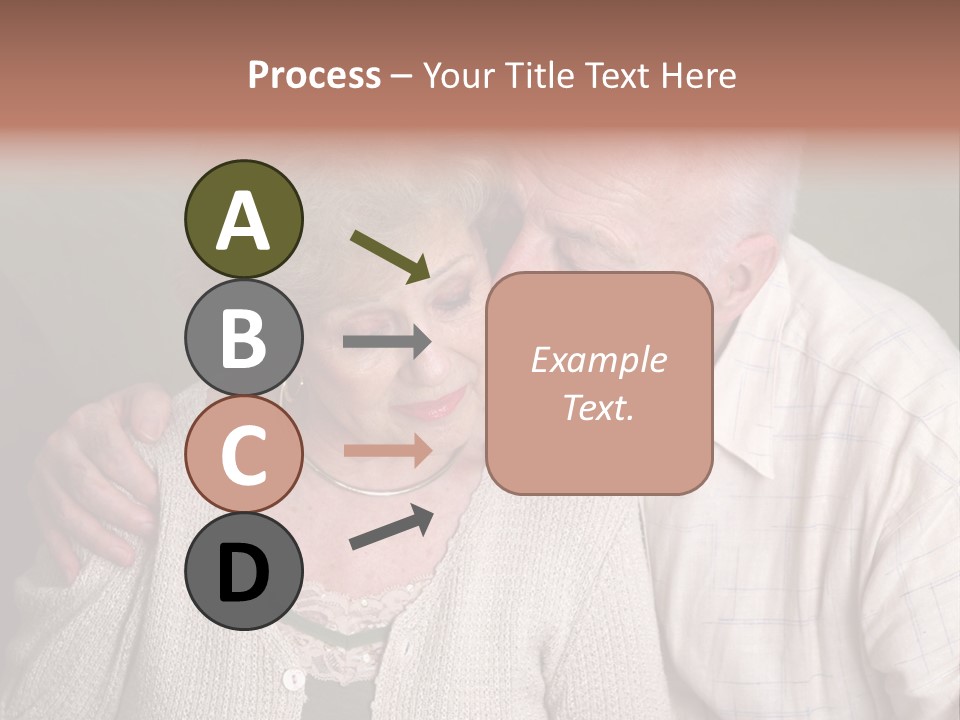 A Senior Man And Wife Deeply In Love. She Is Upset And He Is Comforting Her. PowerPoint Template