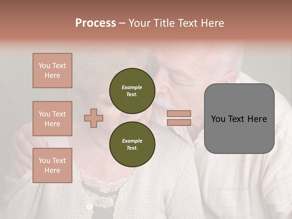 A Senior Man And Wife Deeply In Love. She Is Upset And He Is Comforting Her. PowerPoint Template