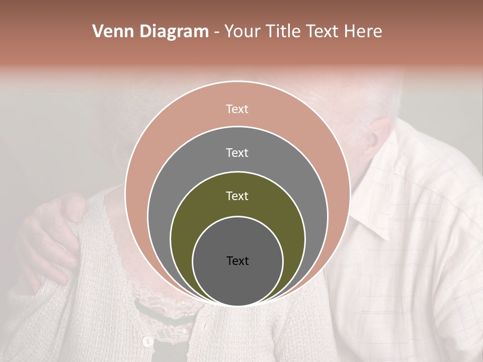 A Senior Man And Wife Deeply In Love. She Is Upset And He Is Comforting Her. PowerPoint Template