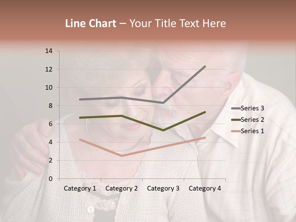 A Senior Man And Wife Deeply In Love. She Is Upset And He Is Comforting Her. PowerPoint Template