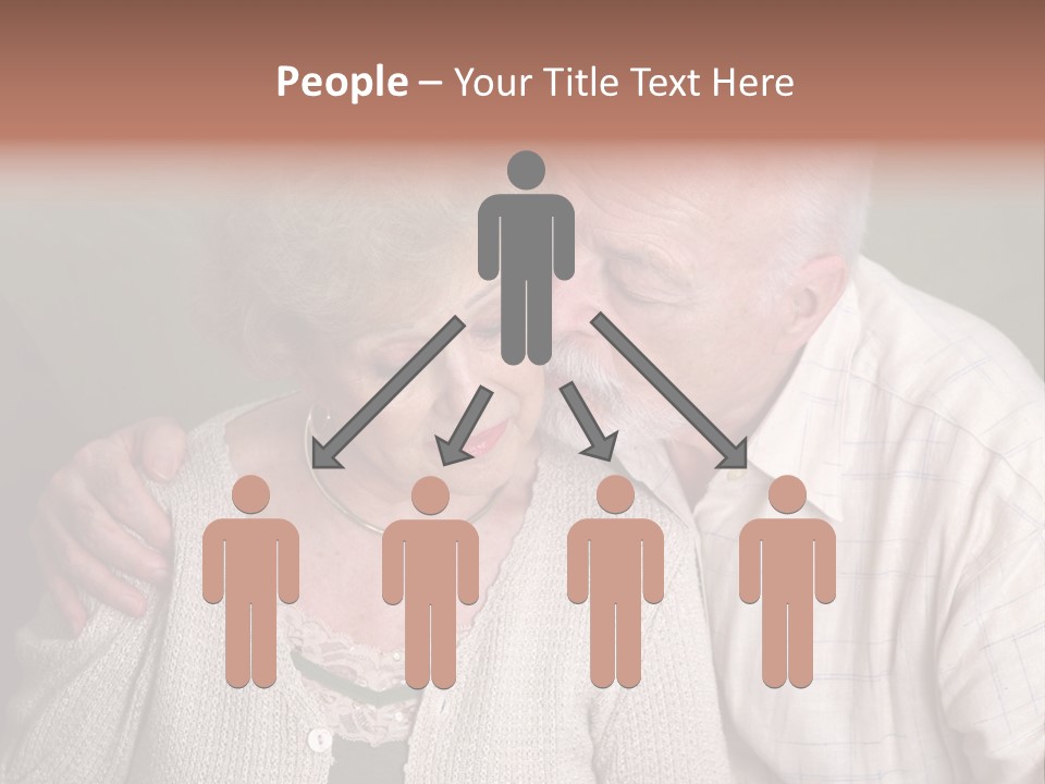 A Senior Man And Wife Deeply In Love. She Is Upset And He Is Comforting Her. PowerPoint Template