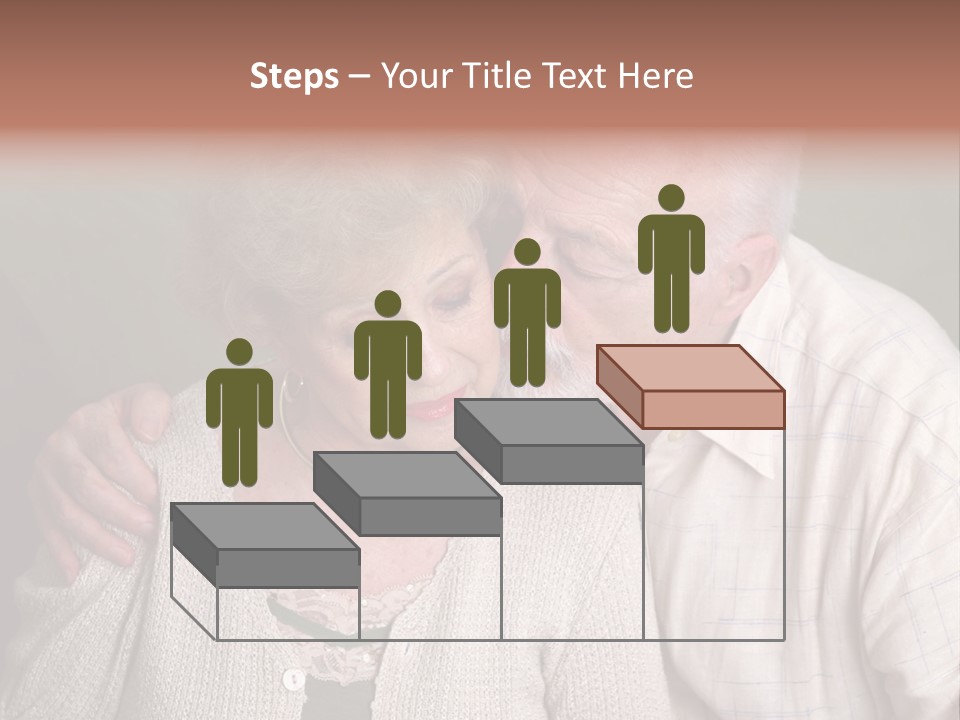 A Senior Man And Wife Deeply In Love. She Is Upset And He Is Comforting Her. PowerPoint Template