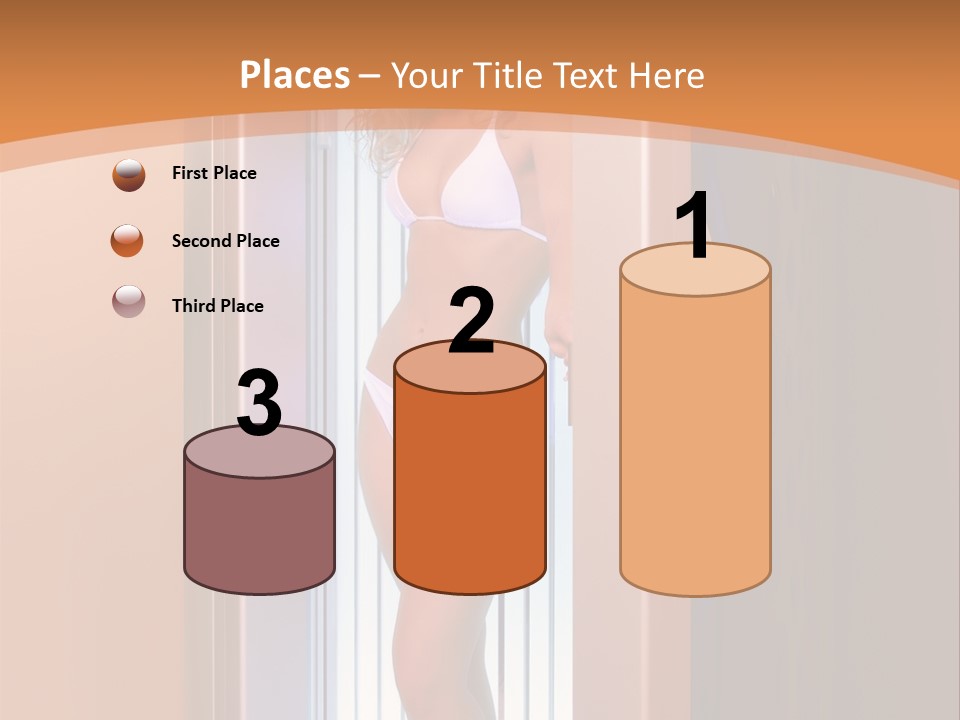 The Girl Standing In Solarium, Smiling. PowerPoint Template