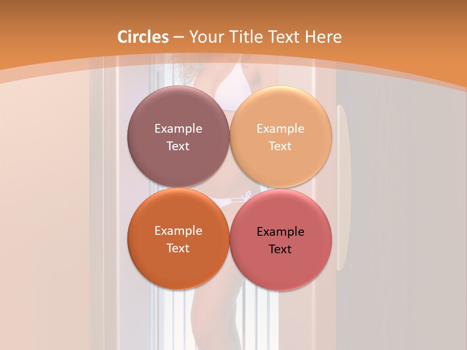 The Girl Standing In Solarium, Smiling. PowerPoint Template