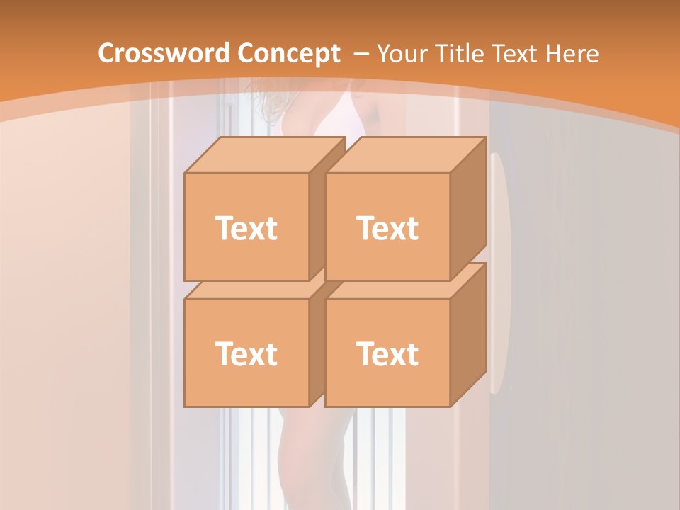 The Girl Standing In Solarium, Smiling. PowerPoint Template