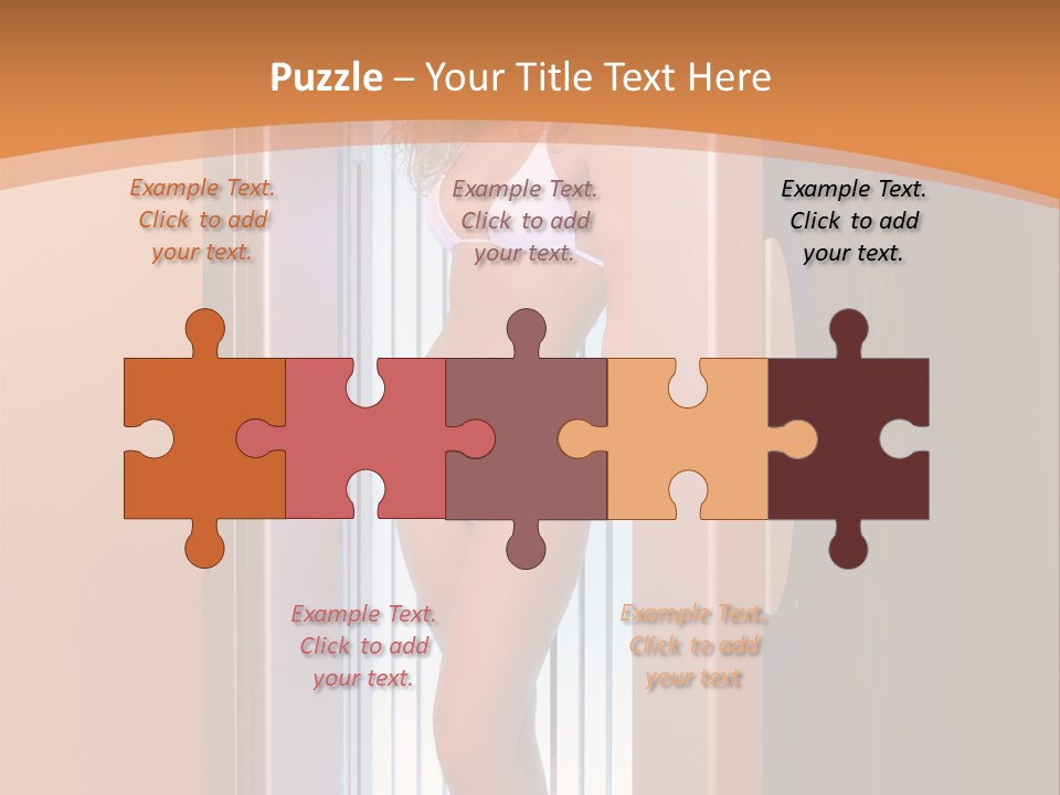 The Girl Standing In Solarium, Smiling. PowerPoint Template