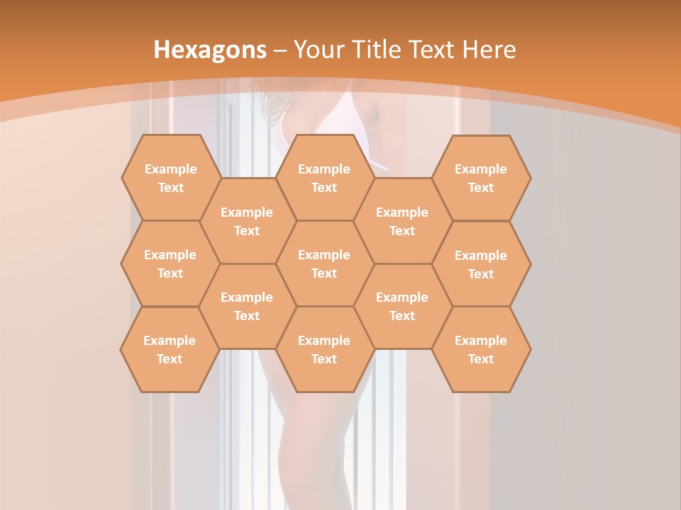 The Girl Standing In Solarium, Smiling. PowerPoint Template