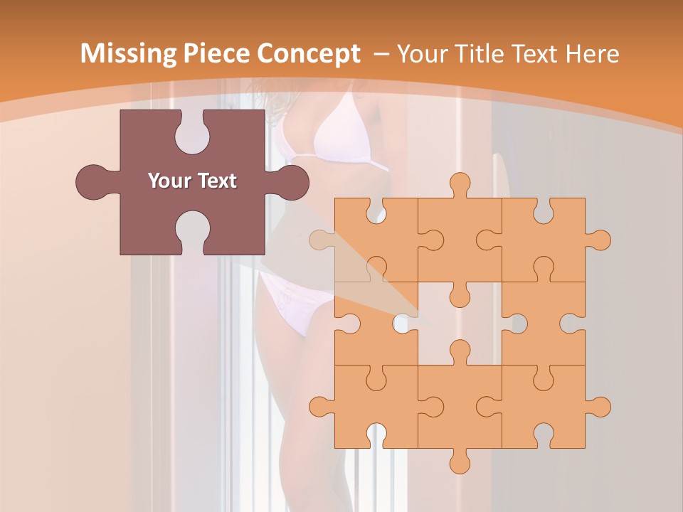 The Girl Standing In Solarium, Smiling. PowerPoint Template