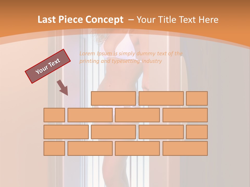 The Girl Standing In Solarium, Smiling. PowerPoint Template