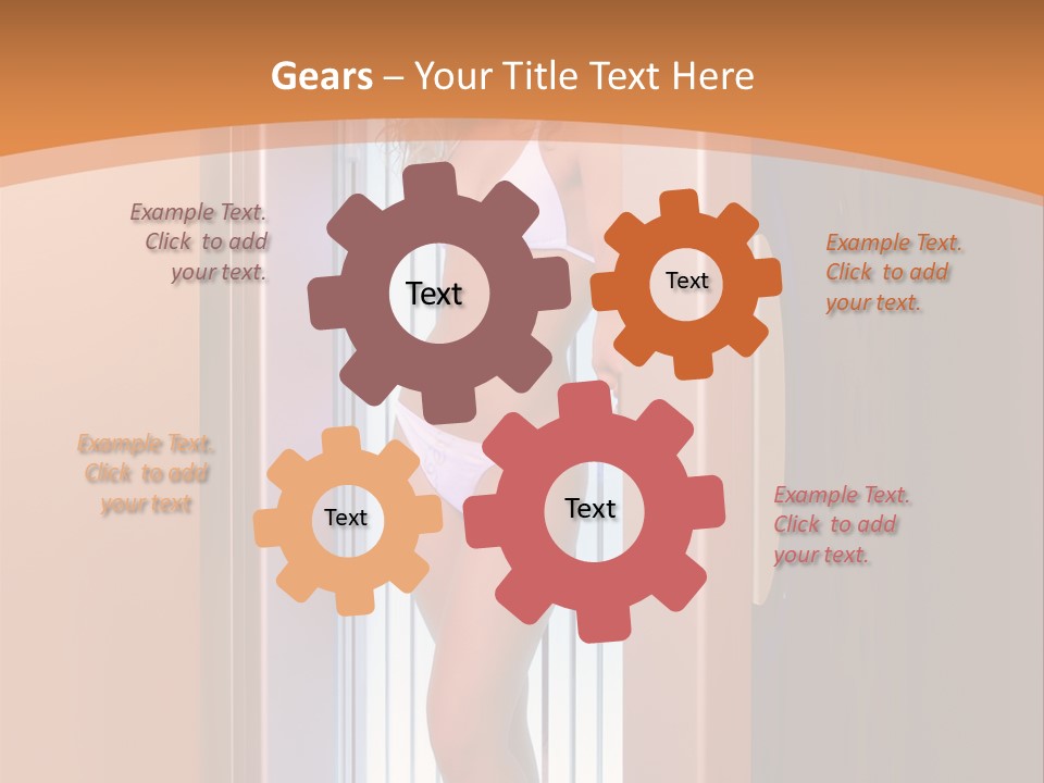 The Girl Standing In Solarium, Smiling. PowerPoint Template
