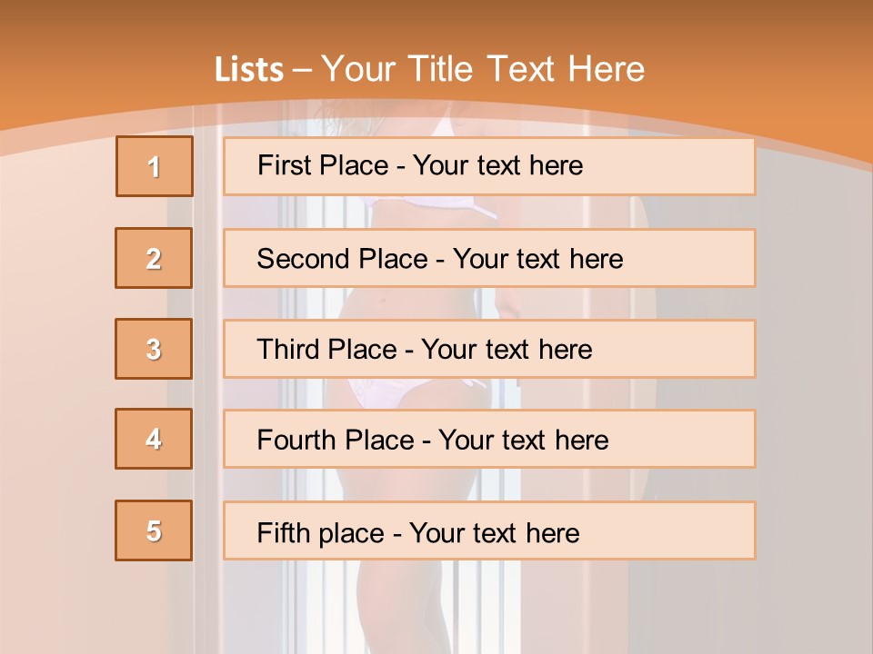 The Girl Standing In Solarium, Smiling. PowerPoint Template
