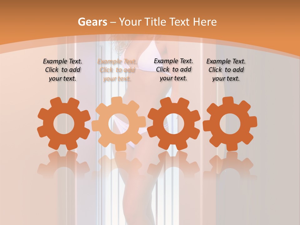 The Girl Standing In Solarium, Smiling. PowerPoint Template