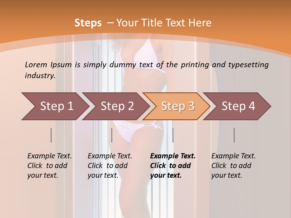 The Girl Standing In Solarium, Smiling. PowerPoint Template