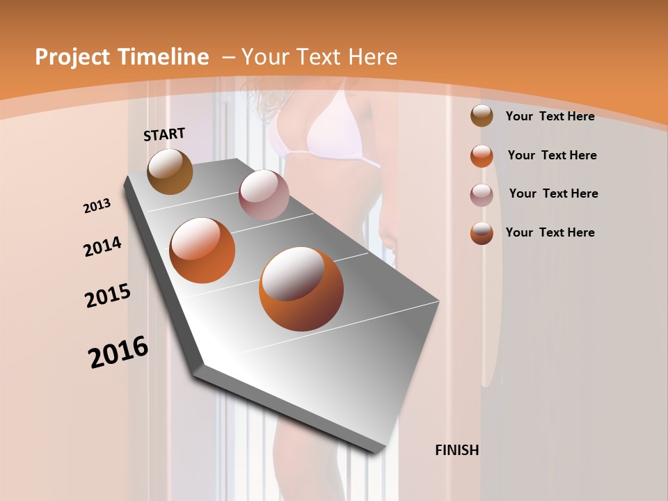 The Girl Standing In Solarium, Smiling. PowerPoint Template