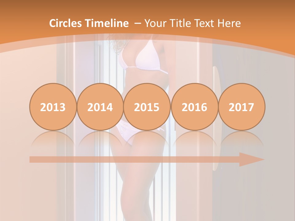 The Girl Standing In Solarium, Smiling. PowerPoint Template