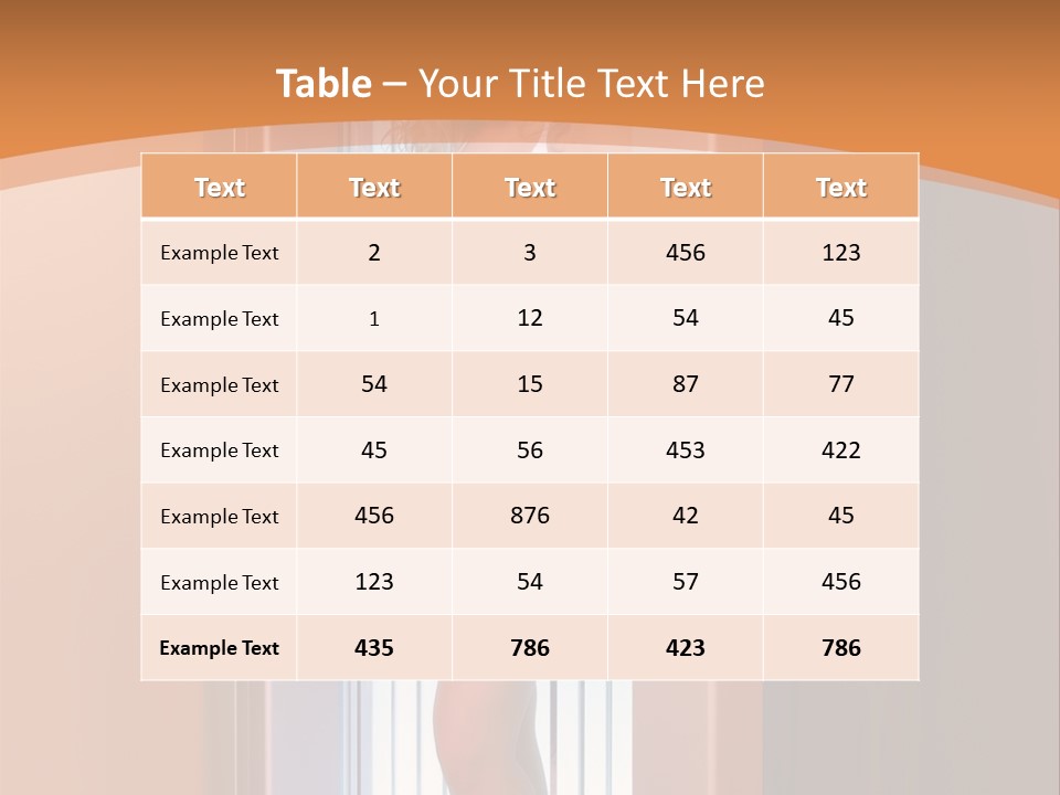 The Girl Standing In Solarium, Smiling. PowerPoint Template