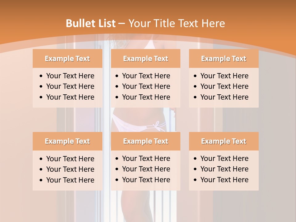 The Girl Standing In Solarium, Smiling. PowerPoint Template