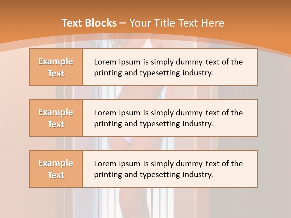 The Girl Standing In Solarium, Smiling. PowerPoint Template