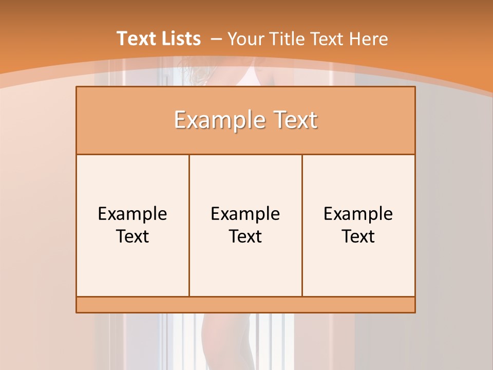 The Girl Standing In Solarium, Smiling. PowerPoint Template