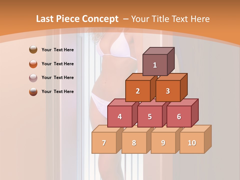 The Girl Standing In Solarium, Smiling. PowerPoint Template