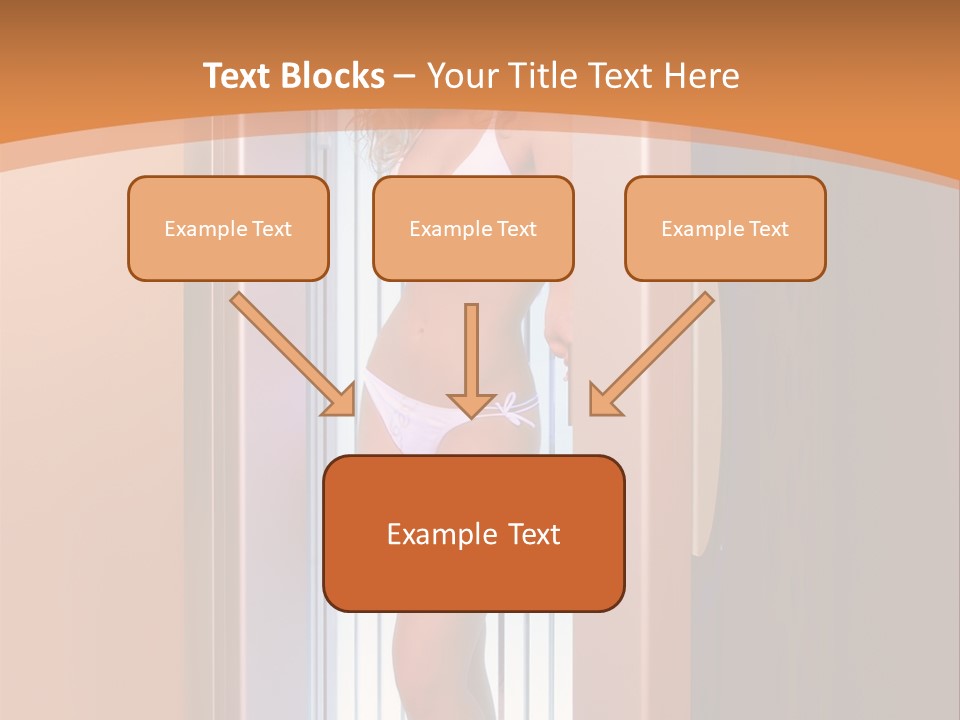 The Girl Standing In Solarium, Smiling. PowerPoint Template