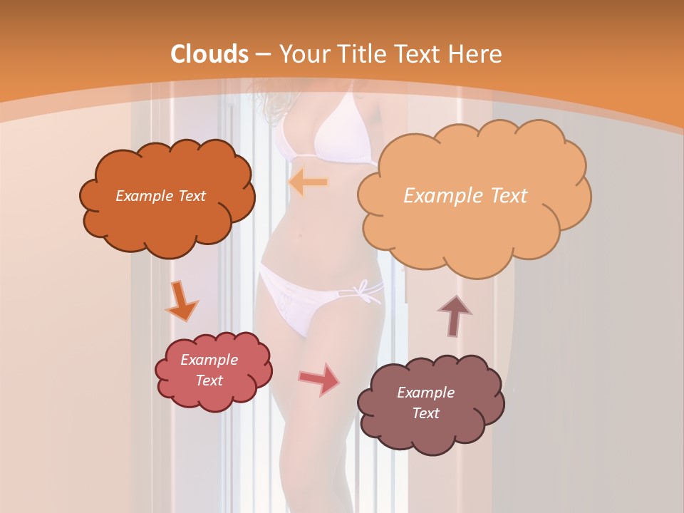 The Girl Standing In Solarium, Smiling. PowerPoint Template