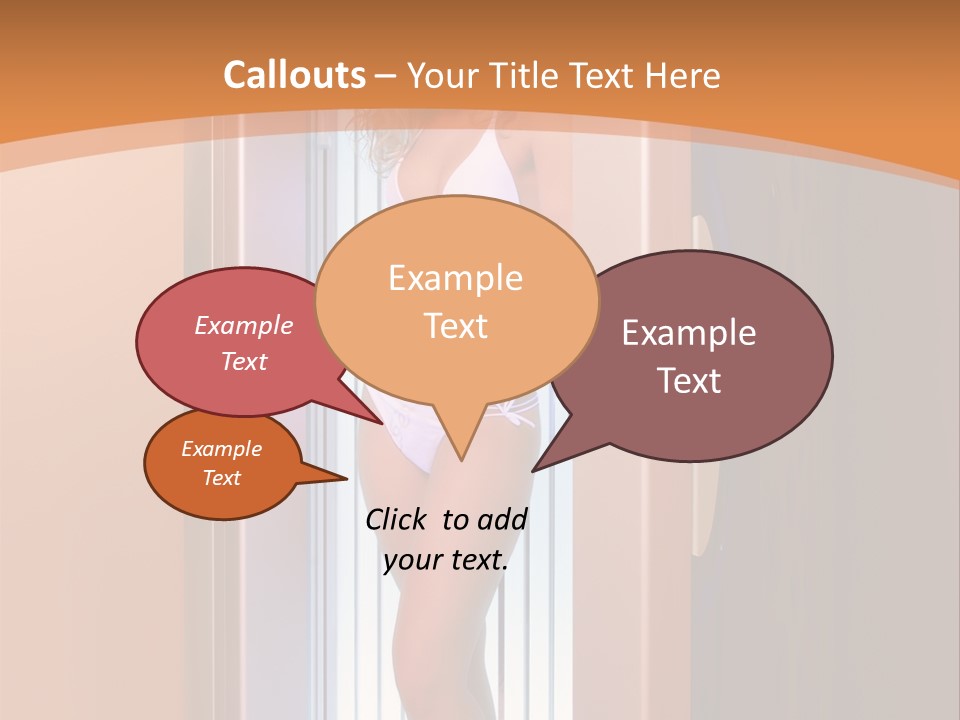 The Girl Standing In Solarium, Smiling. PowerPoint Template