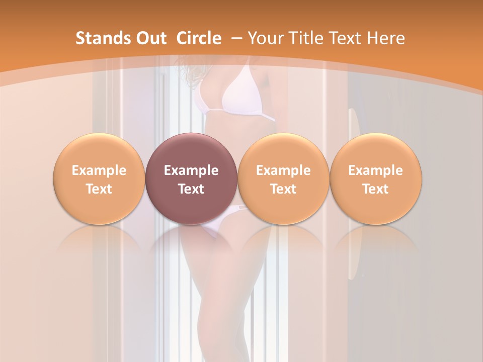 The Girl Standing In Solarium, Smiling. PowerPoint Template