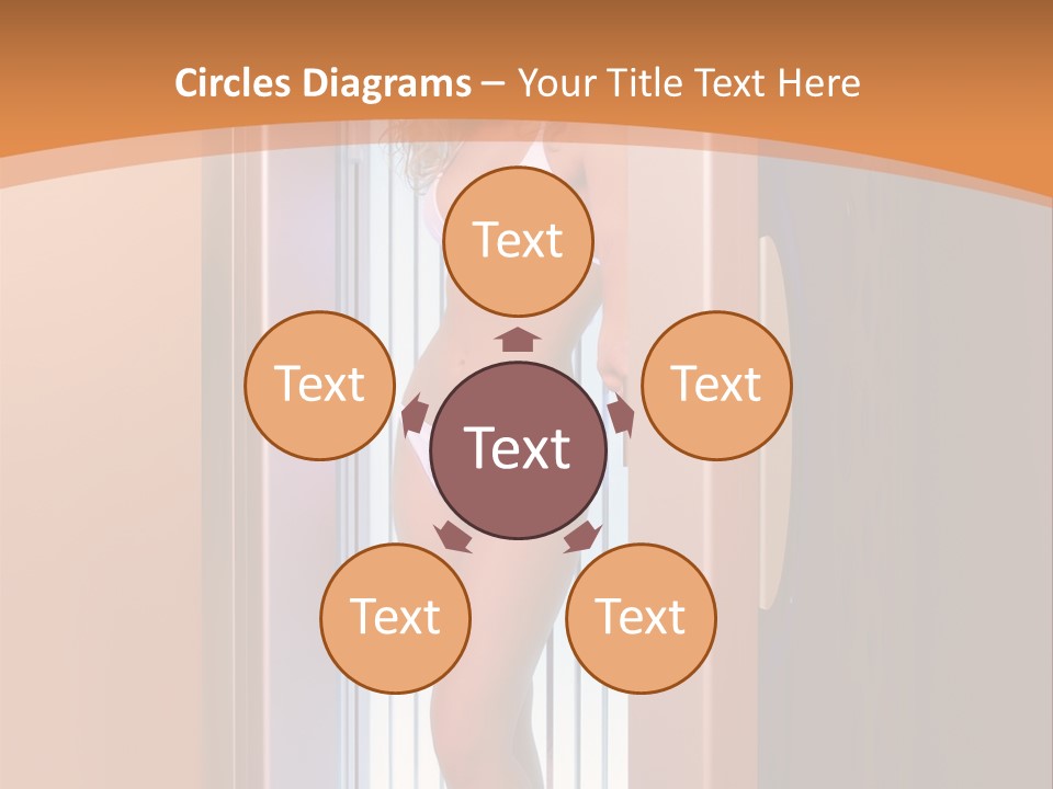 The Girl Standing In Solarium, Smiling. PowerPoint Template