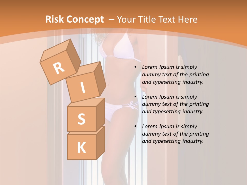 The Girl Standing In Solarium, Smiling. PowerPoint Template