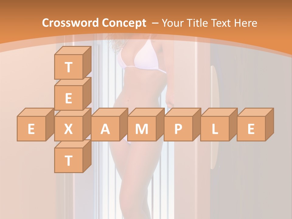 The Girl Standing In Solarium, Smiling. PowerPoint Template