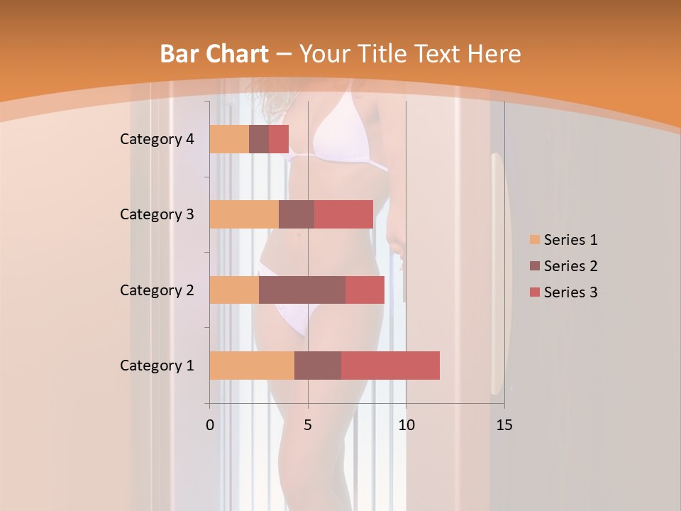 The Girl Standing In Solarium, Smiling. PowerPoint Template