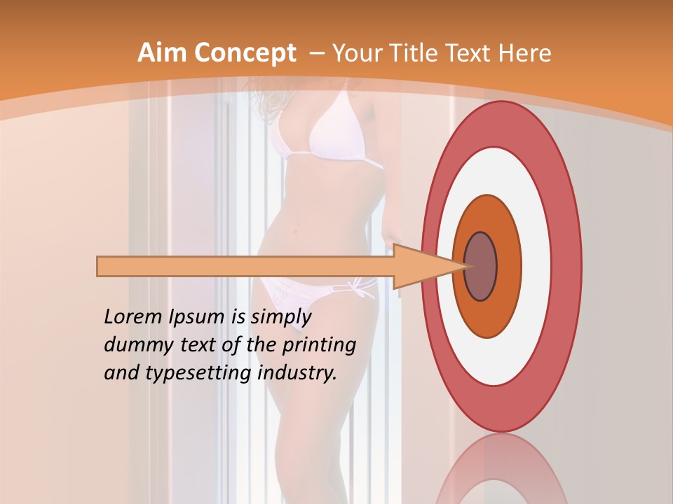 The Girl Standing In Solarium, Smiling. PowerPoint Template