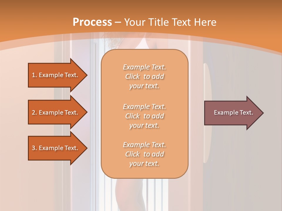 The Girl Standing In Solarium, Smiling. PowerPoint Template
