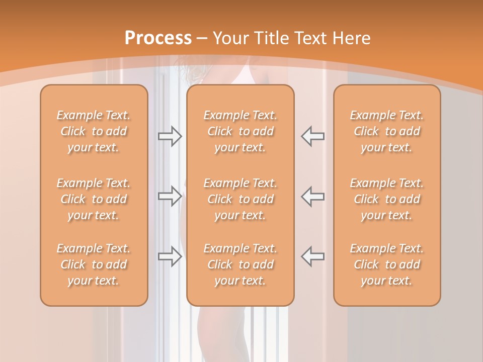 The Girl Standing In Solarium, Smiling. PowerPoint Template