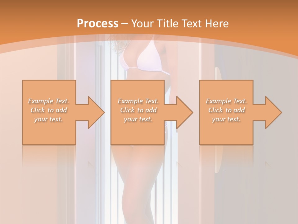 The Girl Standing In Solarium, Smiling. PowerPoint Template