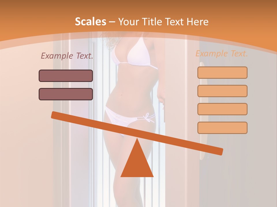 The Girl Standing In Solarium, Smiling. PowerPoint Template