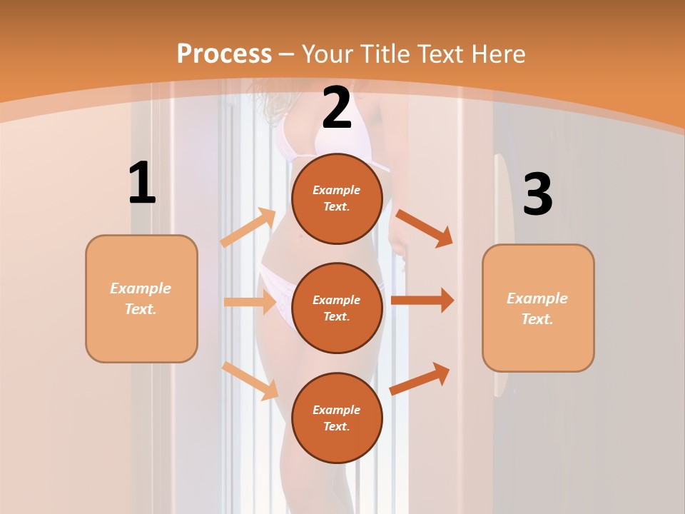 The Girl Standing In Solarium, Smiling. PowerPoint Template